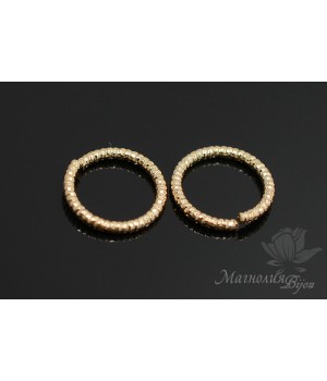 Twisted round ring 10mm gold-plated 16 carats, 10 pieces