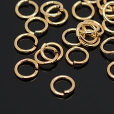Anilla redonda 1x7mm, dorado 16K