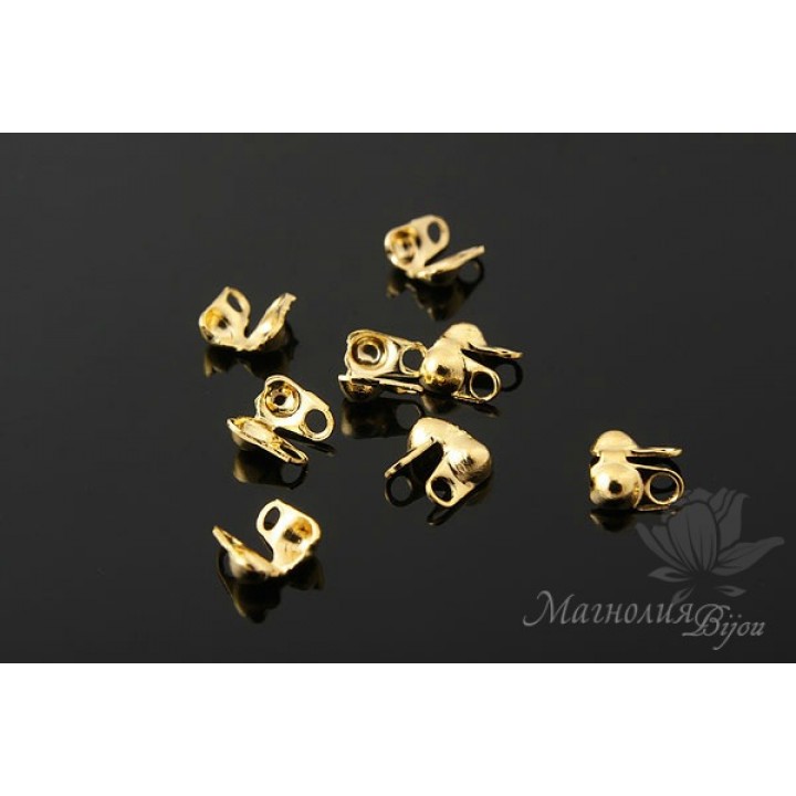 Ball Chain Connectors Clasps for 1-1.5mm Ball Chain 10 pcs, 16k gold plated