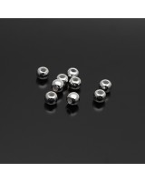 Rubber Stopper 5:4mm, rhodium plated