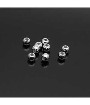 Rubber Stopper 5:4mm, rhodium plated