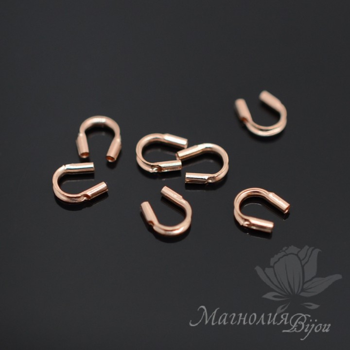 Protectors for jewelry wire up to 0.45mm, rose gold