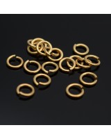 Колечки соединительные 1:6мм серебро 925 пробы + позолота, 5 штук