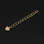 Extension chain 4cm, 925 sterling silver + 16K gold plated