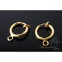 Clips Round, 925 sterling silver + 14k gold plated