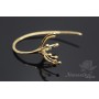 Modern Tentacle Hook Ear Wires 26mm, 925 sterling silver + 16k gold plated