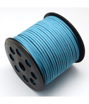 Flat Ultra Micro Fiber Suede Cord 2.5mm dodger blue color, 1 meter