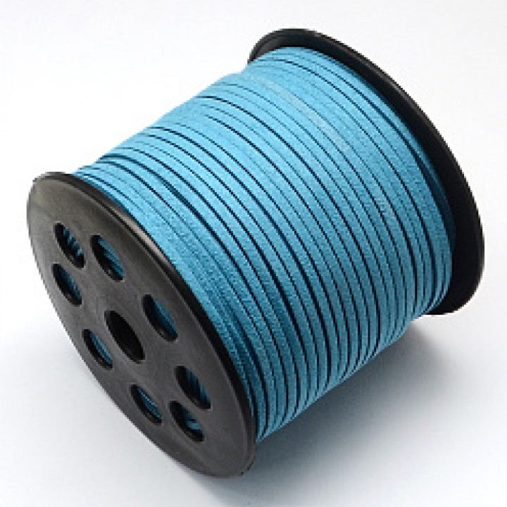 Flat Ultra Micro Fiber Suede Cord 2.5mm dodger blue color, 1 meter