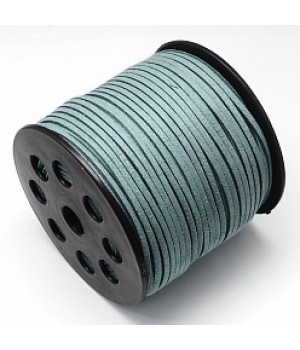 Flat Ultra Micro Fiber Suede Cord 2.5mm sea green color, 1 meter