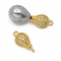 Bale Balloon with bead pin, 18K gold plated