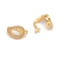 Enganche 13mm con apertura para colgantes, dorado 18K