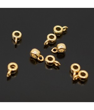 Brass Tube Bails Loop Bails Long-Lasting Plated 4mm, 1pcs