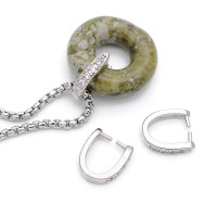 Enganches 10.5mm para colgantes, baño de platino