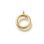Anilla redonda(enganche) 10mm para colgantes baño de oro de 18K, 1 pieza