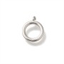 Anilla redonda(enganche) 10mm para colgantes baño de platino, 1 pieza