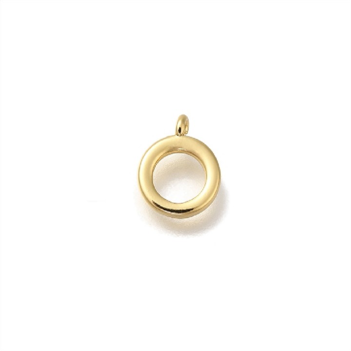 Anilla redonda(enganche) 8mm para colgantes baño de oro de 18K, 1 pieza
