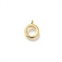 Anilla redonda(enganche) 8mm para colgantes baño de oro de 18K, 1 pieza