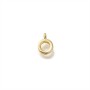 Anilla redonda(enganche) 6mm para colgantes baño de oro de 18K, 1 pieza