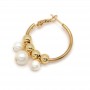 Bead smooth 6mm 10 pieces, gold plated 18K
