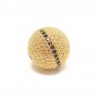 Bead Sphere 15mm, gold plated 18K