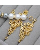 Бусина Рондель 4.5:1.5мм с фианитами, позолота 18К