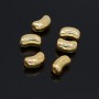 Brass irregular shaped beads, 5 pieces