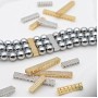 Separador rectangular de hilos para collares o pulseras 38mm, baño de platino