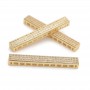 Separador rectangular de hilos para collares o pulseras 38mm, dorado 18K