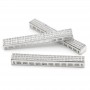 Separador rectangular de hilos para collares o pulseras 38mm, baño de platino
