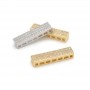 Separador rectangular de hilos para collares o pulseras 22mm, dorado 18K