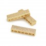 Separador rectangular de hilos para collares o pulseras 22mm, dorado 18K