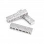 Separador rectangular de hilos para collares o pulseras 22mm, baño de platino
