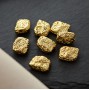 Meteorite bead of irregular shape 11.5:9.5mm brass, 1 piece