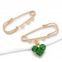 Base para broche 40mm con 3 bucles, dorado 18K