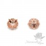 Hat Marquise 8mm inlaid cubic zirkonia, pink gold