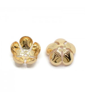 Casquilla Flor de Loto, dorado 18K