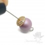 Brass Micro Pave Cubic Zirconia Bead Caps 8:3mm, platinum plated