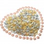 Cap for beads 8mm Pentate rose gold, 10 pieces