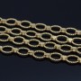 Oval braided link Chain 50cm, 18K Gold Plated