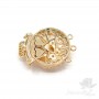 Cierre-caja Mandala para pulseras o collares estilo micro pave, dorado 18K