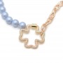 Clover screw clasp, 18K gold plated