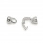 Small clasp 12mm for bracelet or necklace, platinum color