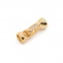 Small clasp 12mm for bracelet or necklace, 18k gold plated