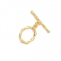 Тогл овальный Бамбук, позолота 18К