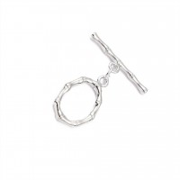 Тогл овальный Бамбук, родиевое покрытие