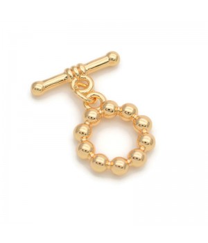 Тогл круглый Шарики, позолота 18К
