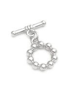 Тогл круглый Шарики, родиевое покрытие