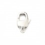 Brass Lobster Claw Clasps 20mm, rhodium plated