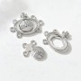 Vivienne W. style clasp for necklace or bracelet, platinum plated