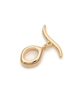 Тогл овальный Асимметрия, позолота 18К